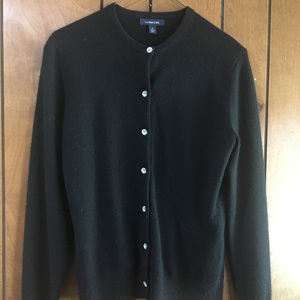Lands' End Midweight 100% Cashmere Cardigan